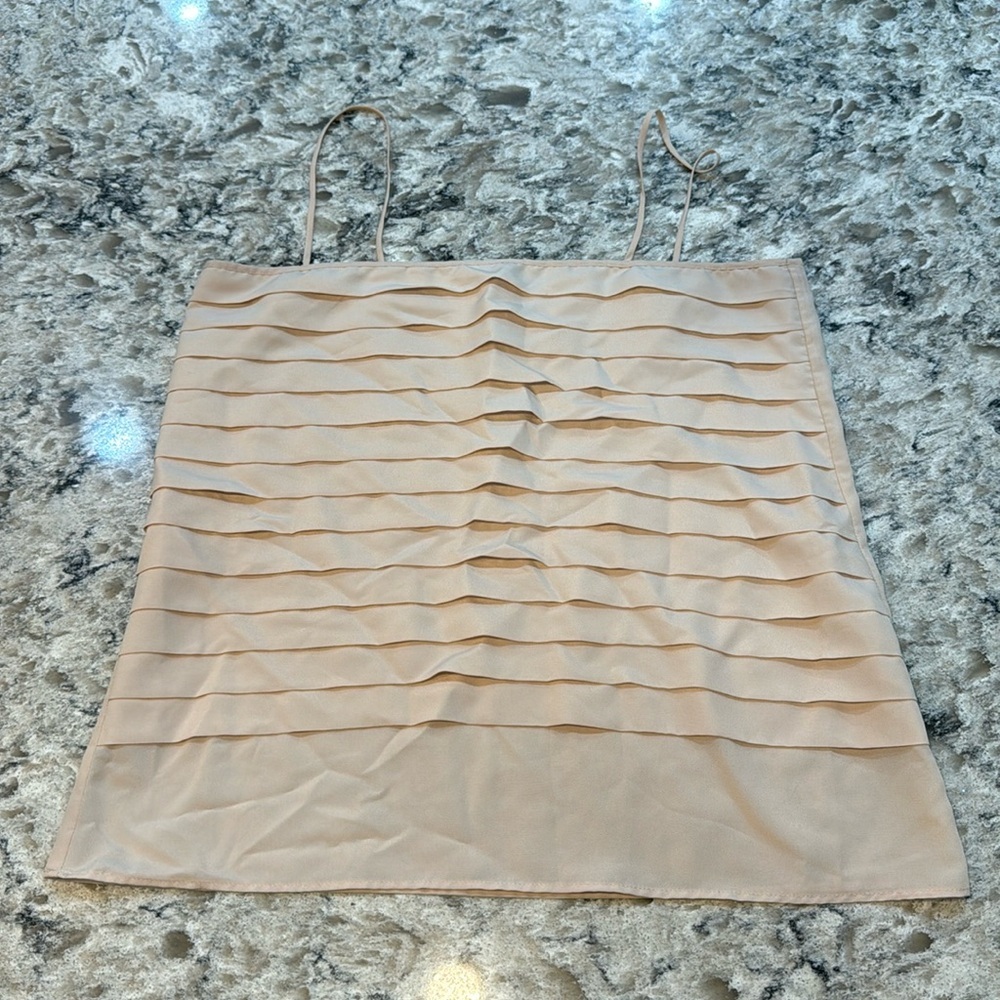 Ralph Lauren | Spaghetti Strap Cami Blouse Size L Cream Sexy Layers - Picture 2 of 10